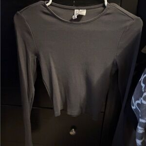 H&M Charcoal Long Sleeve Top